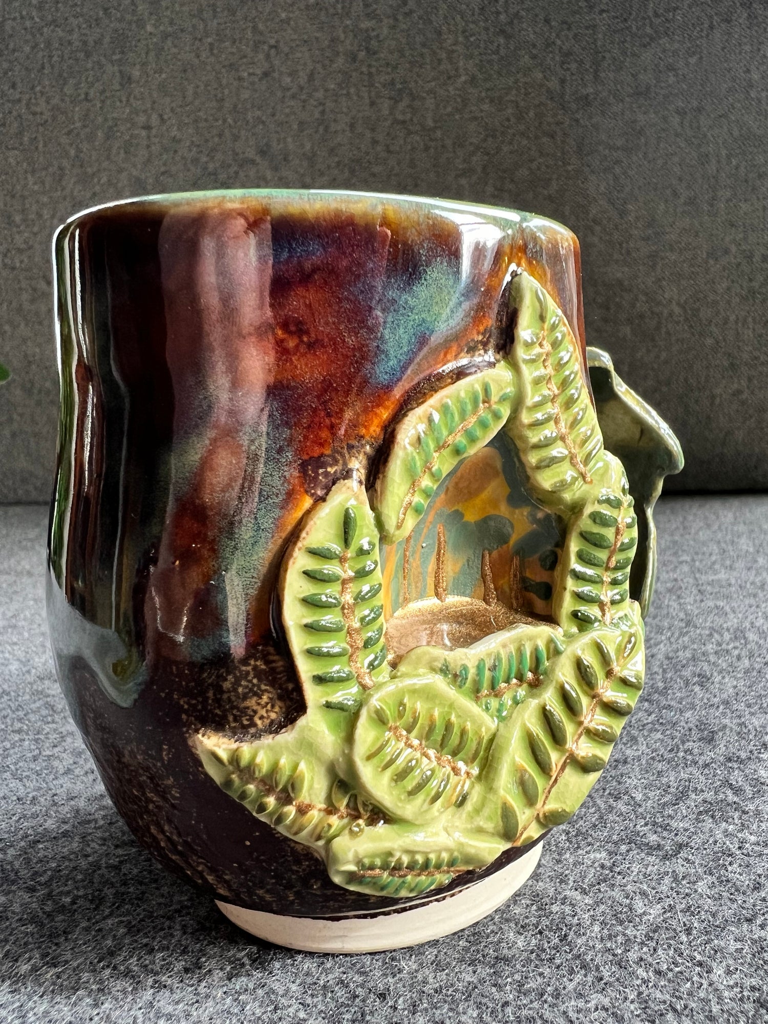 &quot;Nothing Gold Can Stay&quot; Unusual Handmade Ceramic Mug